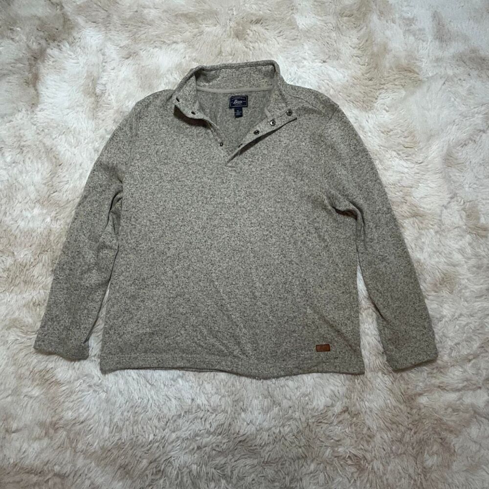 GH Bass & Co Men's Grey and Cream Sweater